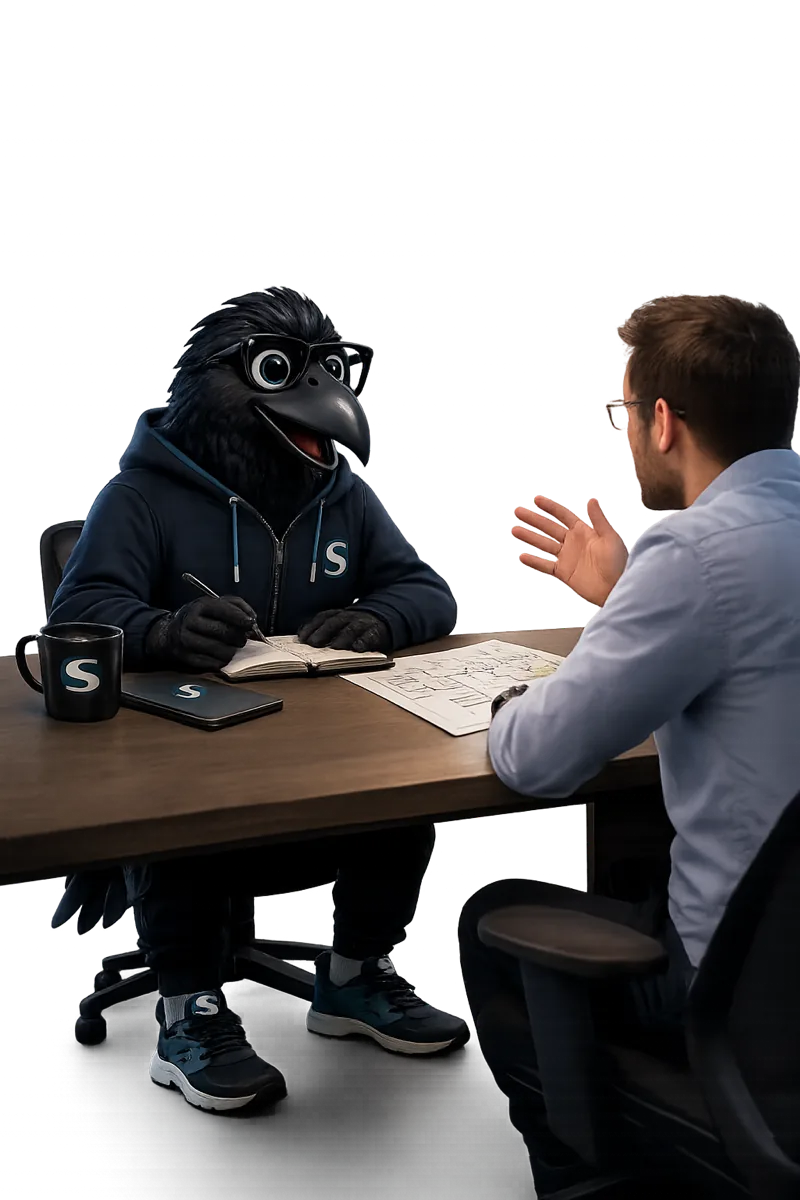 Corvus listens.